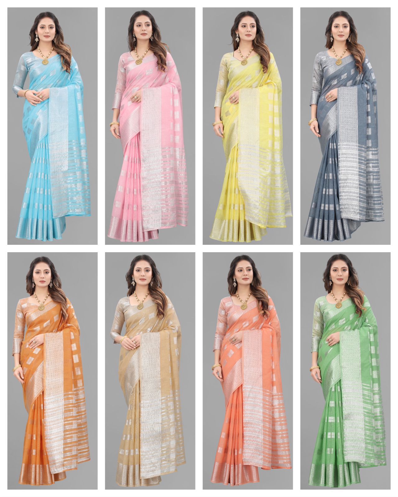 Aab Soft Linen Silk Designer Saree Catalogue